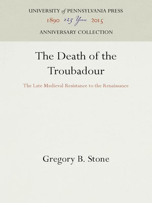 cover image of The Death of the Troubadour